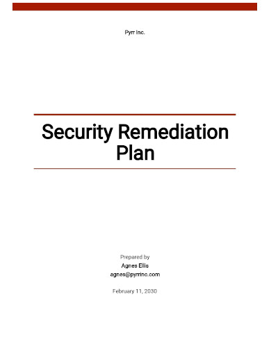 security remediation plan
