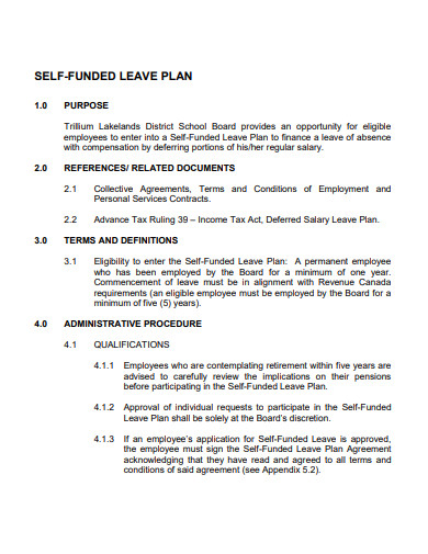self funded leave plan
