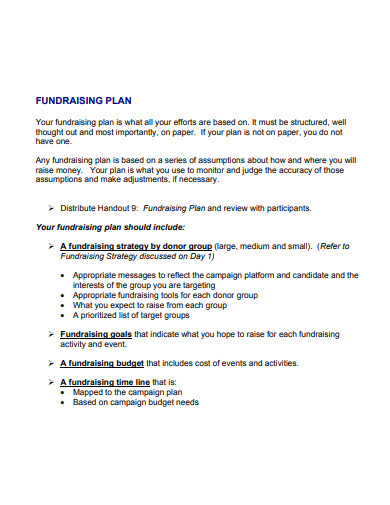 simple fundraising campaign plan
