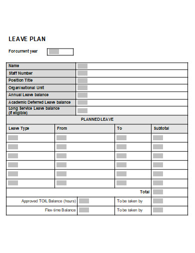 simple leave plan