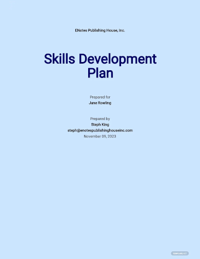 skills development plan template