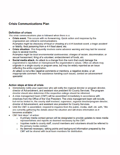 social media attack crisis communication plan