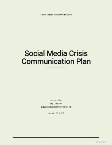 social media crisis communication plan template