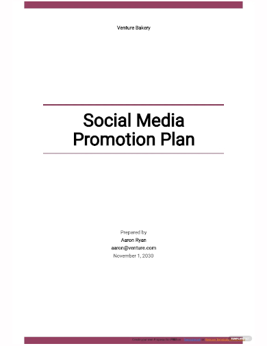 social media promotion plan template