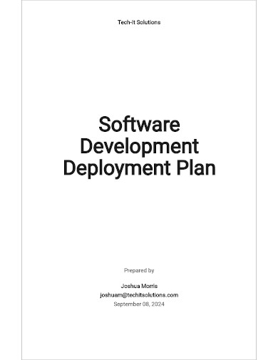 software development deployment plan