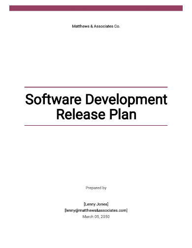 software development release plan