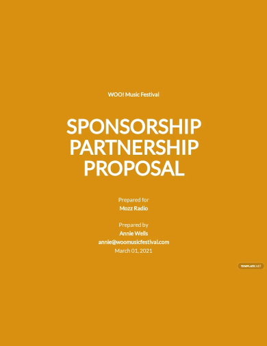 sponsorship partnership proposal template