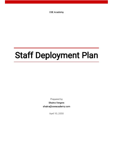 staff deployment plan