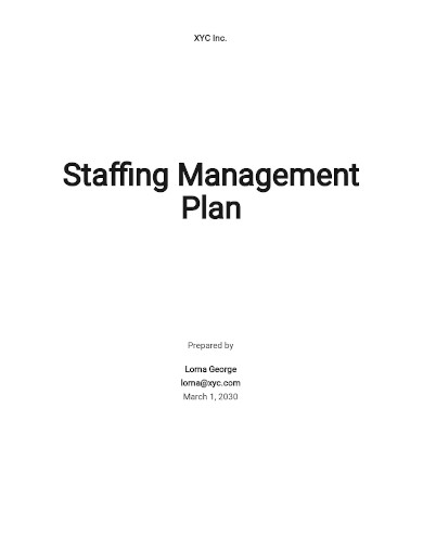 staffing management plans