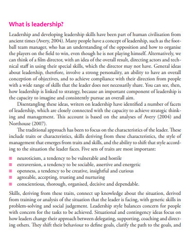 strategic leadership development example