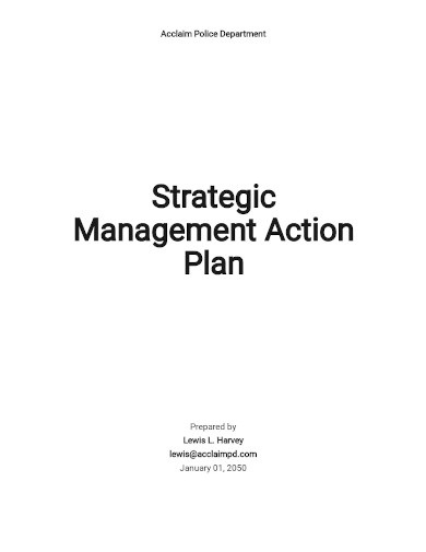 strategic management action plan
