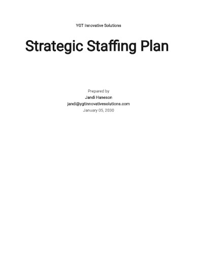 strategic staffing plan