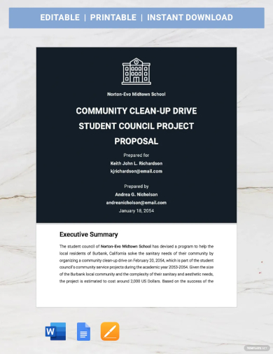 student council project proposal