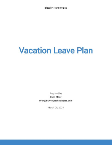 vacation leave plan