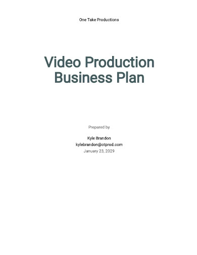video production business plan
