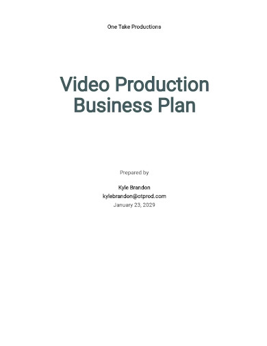 business plan sample for film production