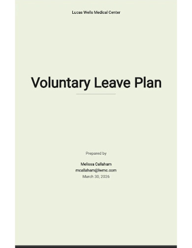 voluntary leave plan