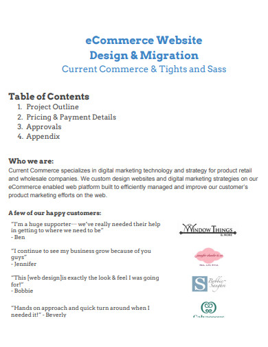 website migration client proposal
