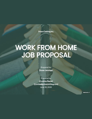 work from home job proposal template