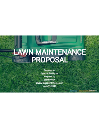 lawn and landscaping maintenance proposal