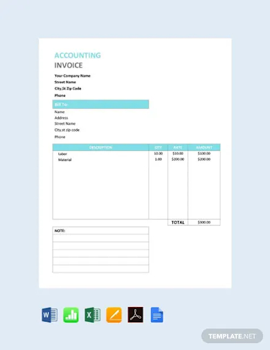 accounting service invoice template