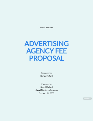 advertising agency fee proposal template