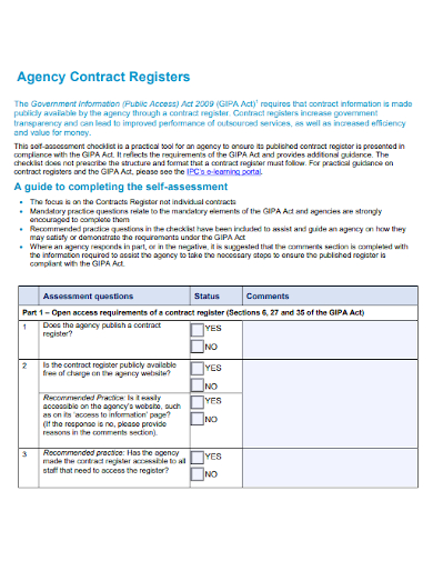 agency contract register