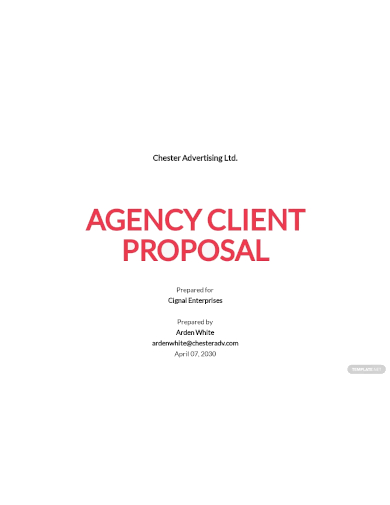 agency proposal to client template
