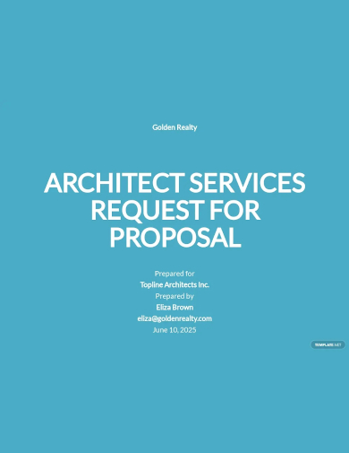 architect request for proposal template