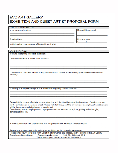 art exhibition proposal form