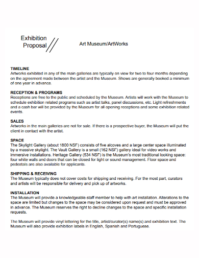 cover letter for exhibition proposal
