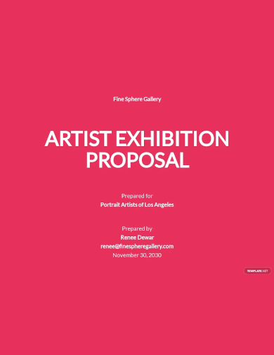 artist exhibition proposal template