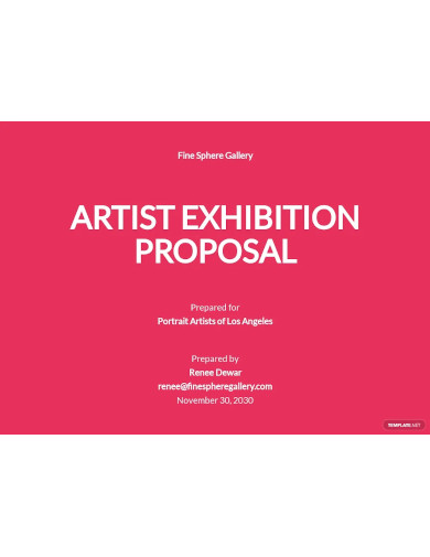 artist exhibition proposal