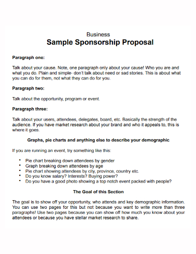 basic business sponsorship proposal