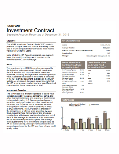 basic company investment contract