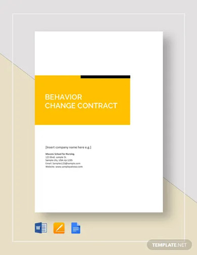behavior change contract