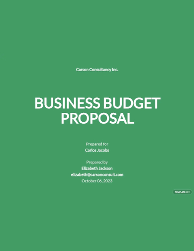 business budget proposal template
