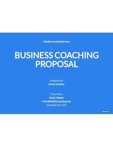 business coaching proposal