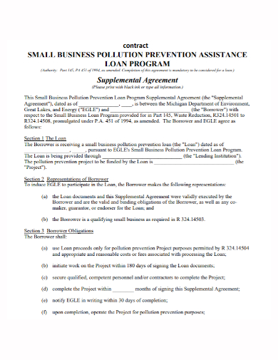 business loan program contract