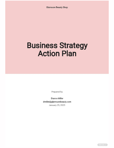business strategy action plan template