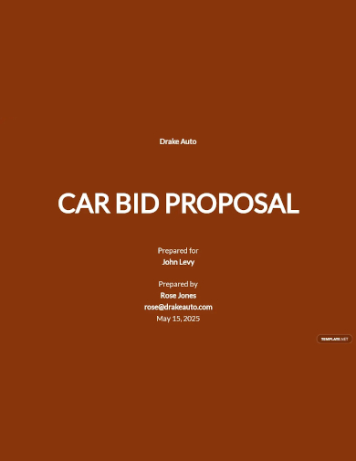 car bid proposal template