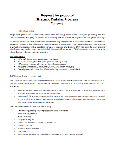 company training program proposal