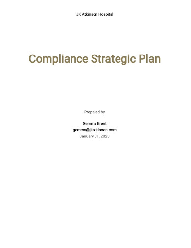 compliance strategic plan