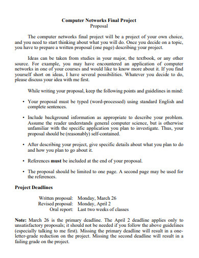 computer network project proposal