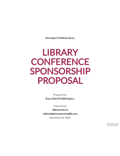 conference sponsorship proposal template