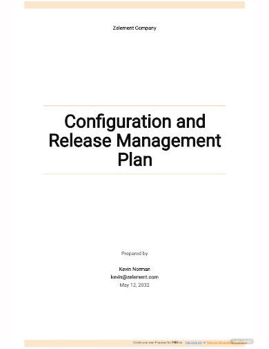 configuration and release management plan template