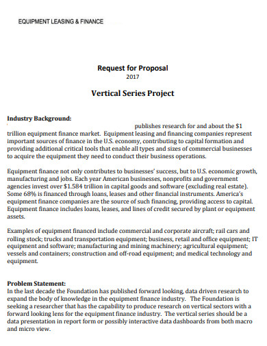 construction equipment lease proposal example