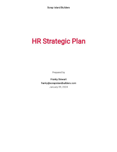 FREE 9+ HR Strategy Plan Samples in PDF | MS Word | Apple Pages ...