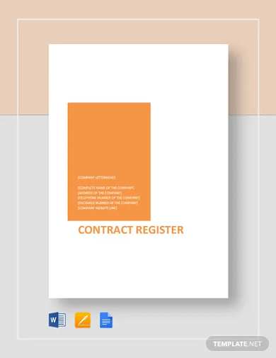 contract register template