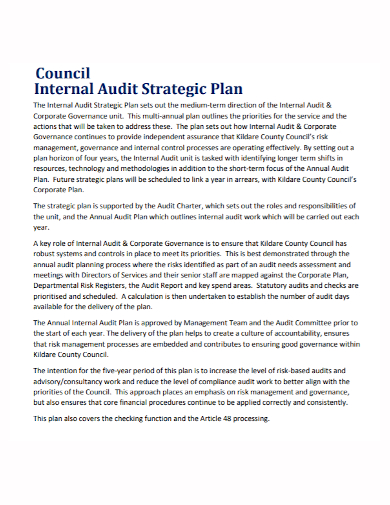 council internal audit strategic plan